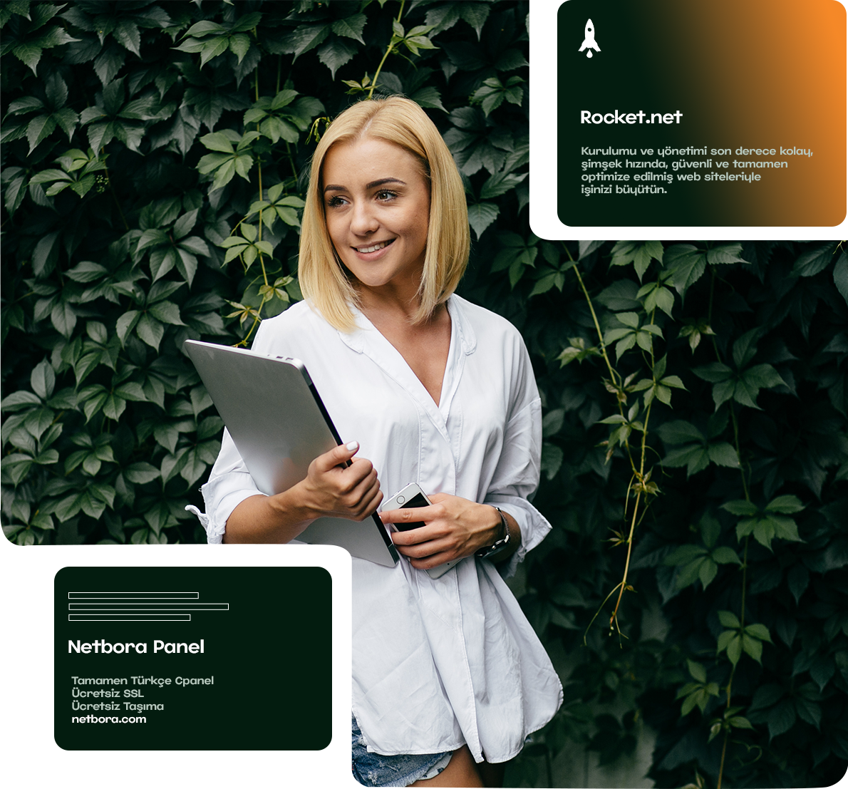 Dizüstü bilgisayarda çalışan kadın